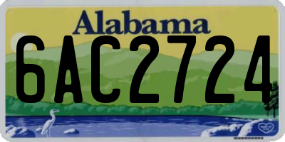 AL license plate 6AC2724