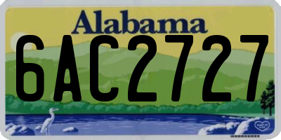 AL license plate 6AC2727
