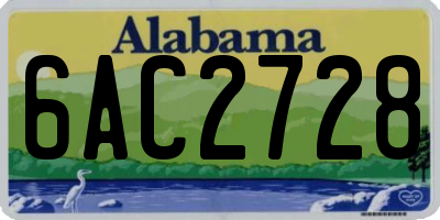 AL license plate 6AC2728