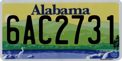 AL license plate 6AC2731