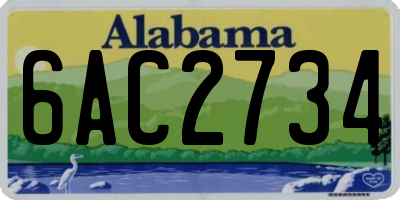 AL license plate 6AC2734