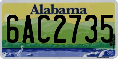 AL license plate 6AC2735