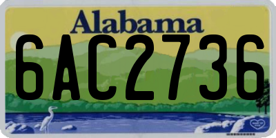 AL license plate 6AC2736