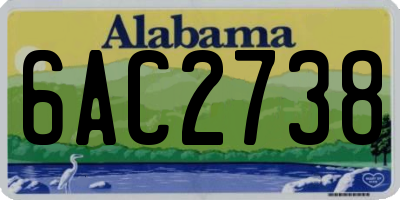 AL license plate 6AC2738