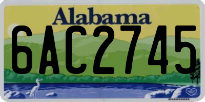 AL license plate 6AC2745