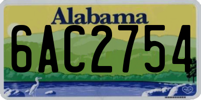 AL license plate 6AC2754