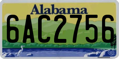 AL license plate 6AC2756
