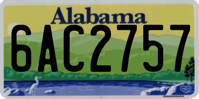 AL license plate 6AC2757