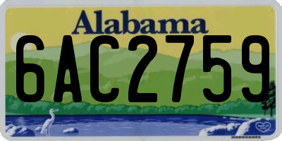AL license plate 6AC2759