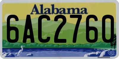 AL license plate 6AC2760