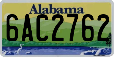 AL license plate 6AC2762