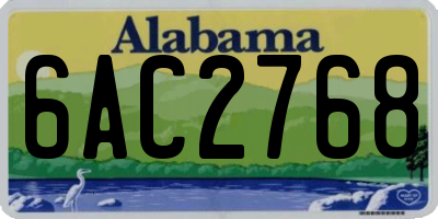 AL license plate 6AC2768