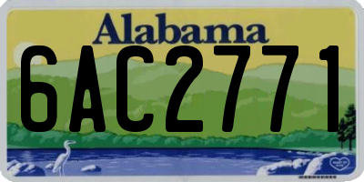 AL license plate 6AC2771