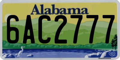 AL license plate 6AC2777