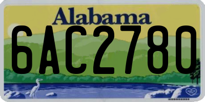 AL license plate 6AC2780