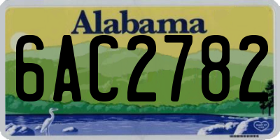 AL license plate 6AC2782