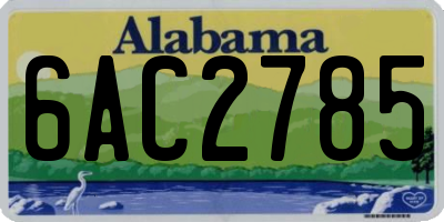 AL license plate 6AC2785