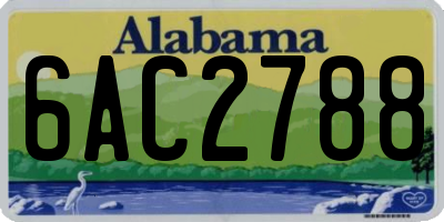 AL license plate 6AC2788