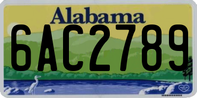 AL license plate 6AC2789
