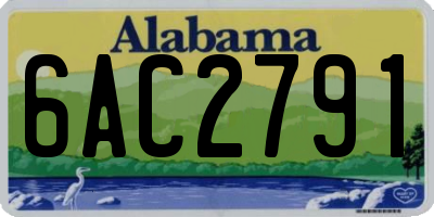 AL license plate 6AC2791