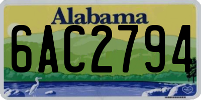 AL license plate 6AC2794