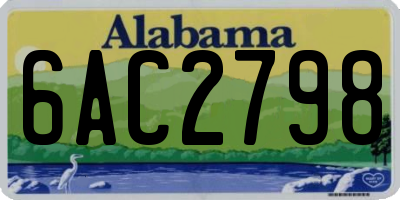 AL license plate 6AC2798