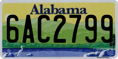 AL license plate 6AC2799