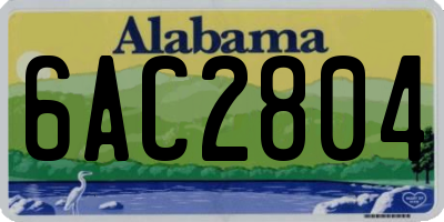 AL license plate 6AC2804