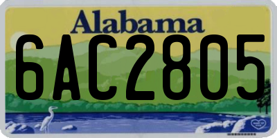 AL license plate 6AC2805