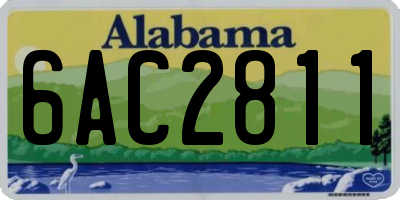 AL license plate 6AC2811