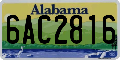 AL license plate 6AC2816