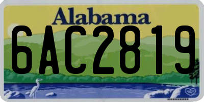 AL license plate 6AC2819