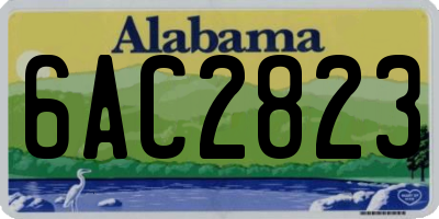 AL license plate 6AC2823