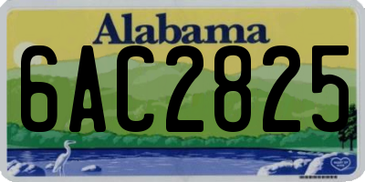 AL license plate 6AC2825