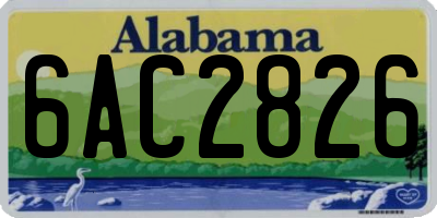 AL license plate 6AC2826