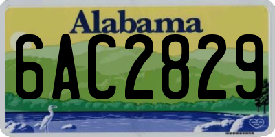 AL license plate 6AC2829