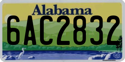 AL license plate 6AC2832