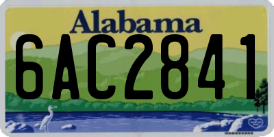 AL license plate 6AC2841