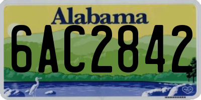 AL license plate 6AC2842