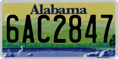 AL license plate 6AC2847