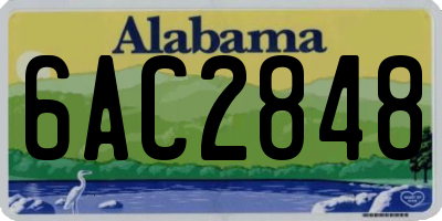 AL license plate 6AC2848