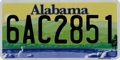 AL license plate 6AC2851