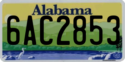 AL license plate 6AC2853