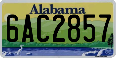 AL license plate 6AC2857