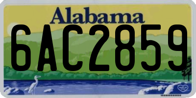 AL license plate 6AC2859