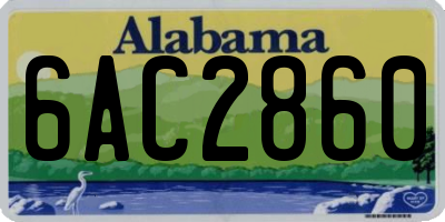 AL license plate 6AC2860