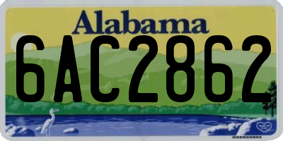 AL license plate 6AC2862