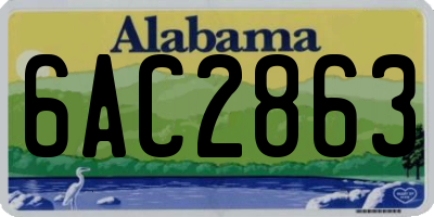 AL license plate 6AC2863