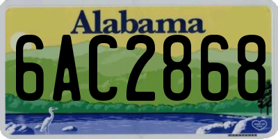 AL license plate 6AC2868