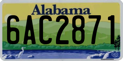 AL license plate 6AC2871